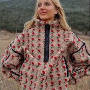 Midnight Lunch Floral Fleece Jacket